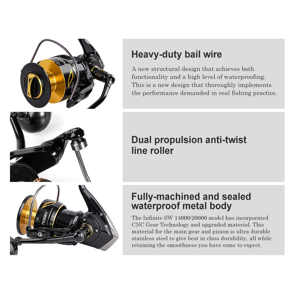 NOEBY Infinite Heavy Duty Salt - Shimano Reel Stradic 评论和价格